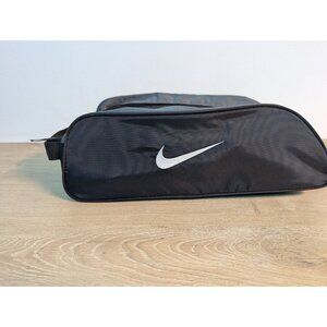 Nike Golf Shoe Bag Black Mesh Nylon Handle Zipper Sports Streetwear Gear